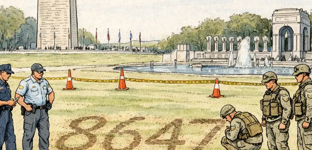 Authorities Investigate '8647' Markings on National Mall