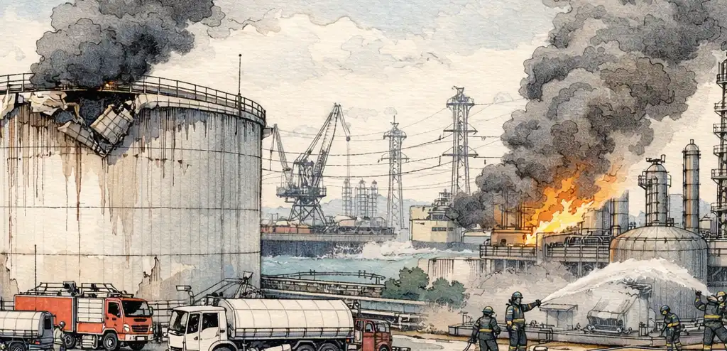 Ukrainian Drones Hit Russian Port and Oil Refinery