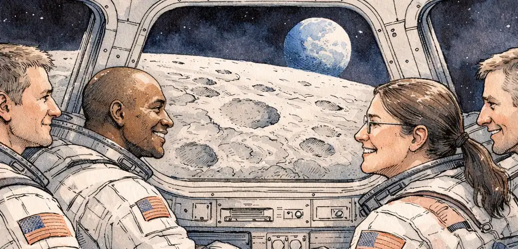 Artemis II Crew Completes Lunar Flyby