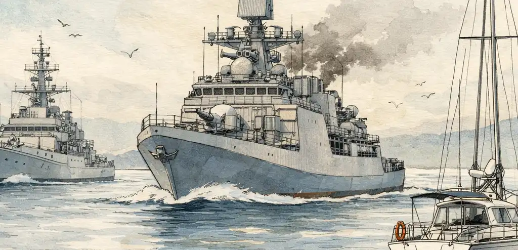 Russian Frigate Fires Warning Shots at British Yacht