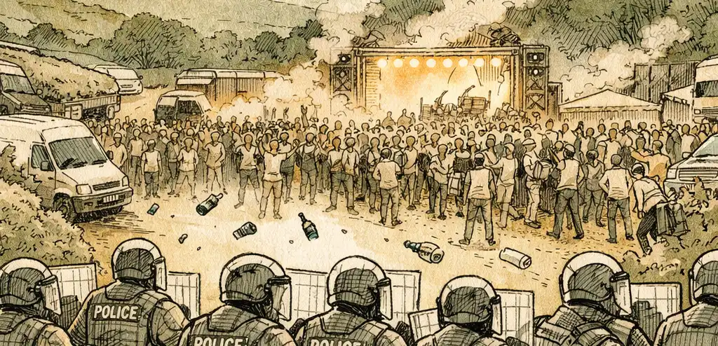 Dorset Police Shut Down Illegal Rave After Violent Clashes