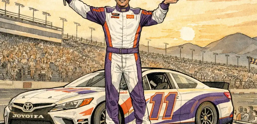 Denny Hamlin Wins in Las Vegas