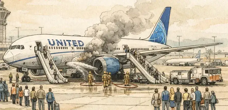 United Airlines Flight Makes Emergency Landing in Los Angeles Due to Possible Engine Fire