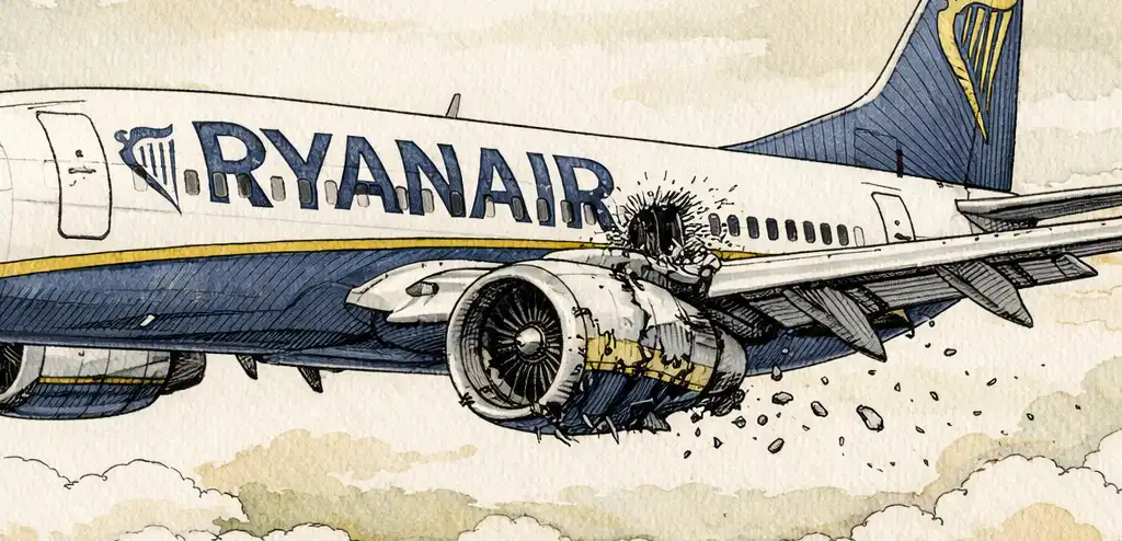 NTSB Investigates Ryanair Engine Failure After Window Shatters