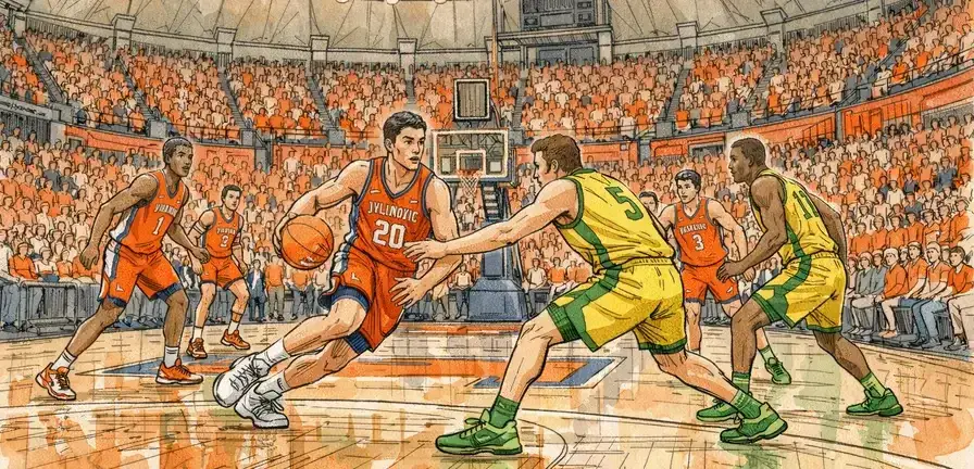 No. 11 Illinois Defeats Oregon 80-54, Moves Closer to Big Ten Tournament Bye