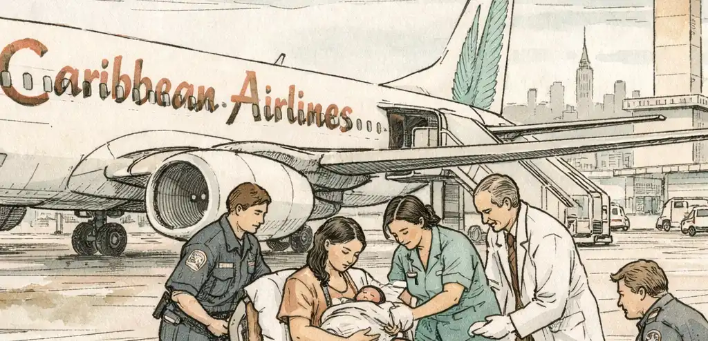 Woman Gives Birth on Jamaica-to-NYC Flight