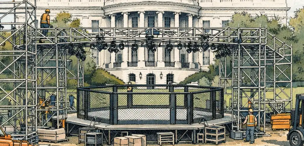 Trump Suggests Keeping UFC Arena on White House Lawn
