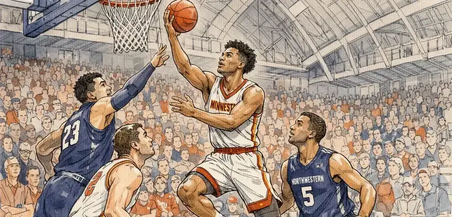 Reynolds Leads Minnesota to Narrow Victory Over Northwestern