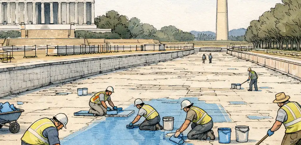 Nonprofit Sues to Halt Trump's Reflecting Pool Renovation