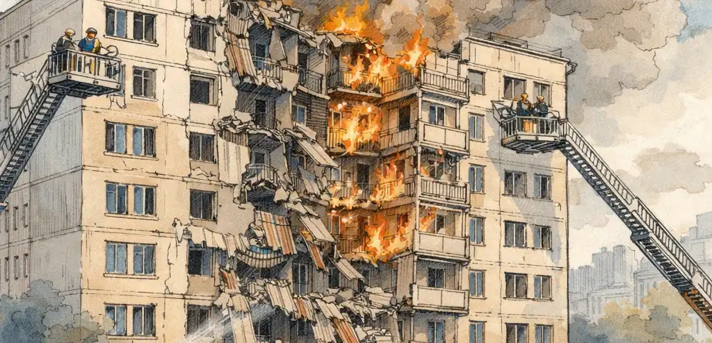 Russian Attack on Kyiv Kills at Least 10