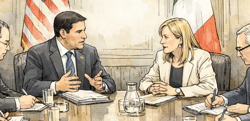 Rubio-Meloni Talks Focus on Iran War, Pope Clash