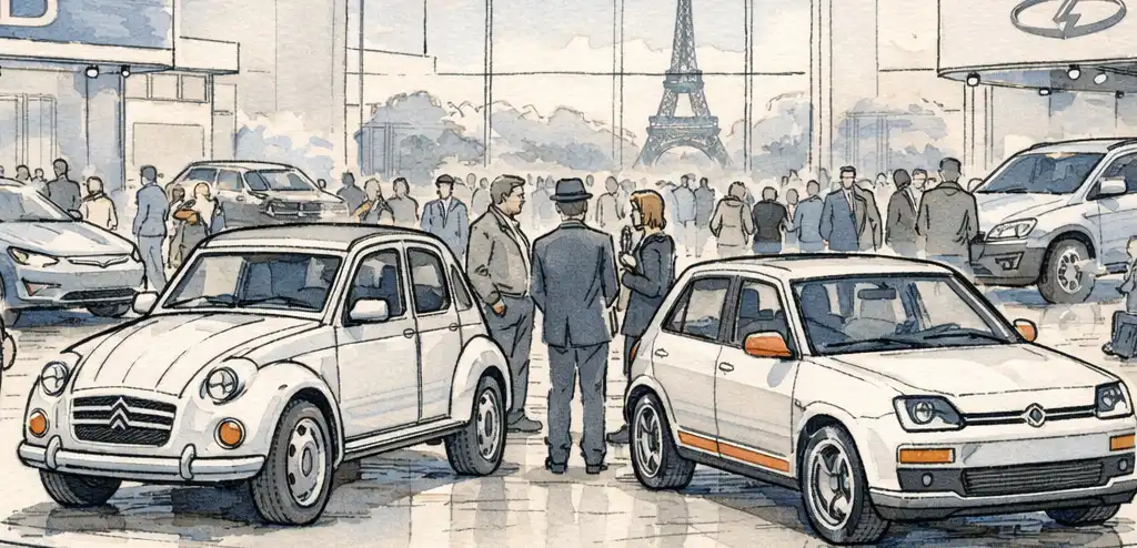 Paris Auto Show Spotlights Retro EVs Amid China-EU Tensions