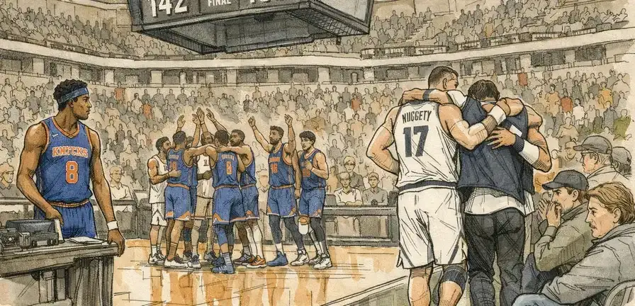 Knicks Dominate Nuggets, Murray Exits with Ankle Injury