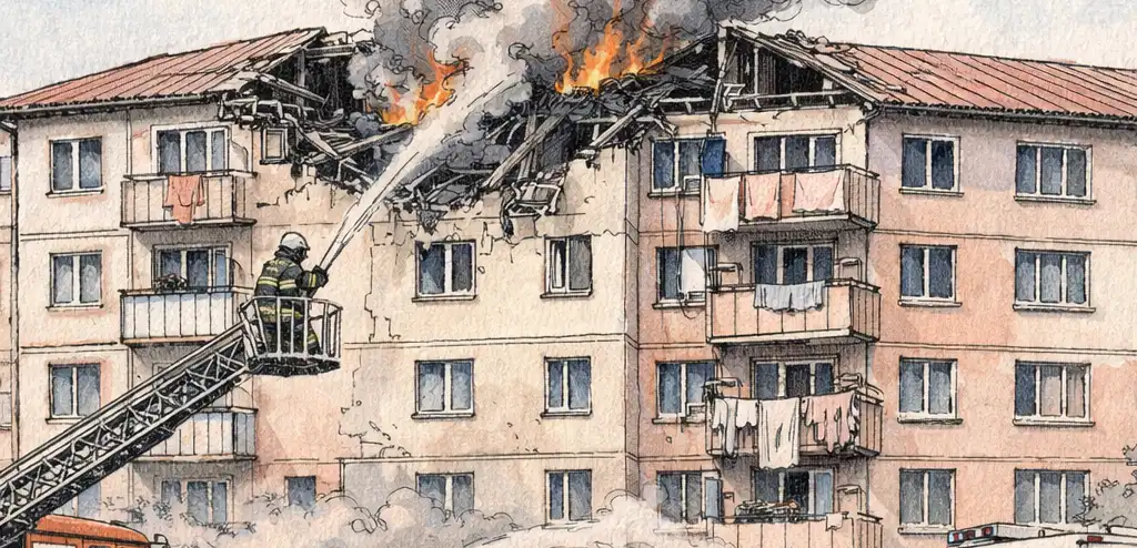 Russian Drone Hits Romanian Apartment Building