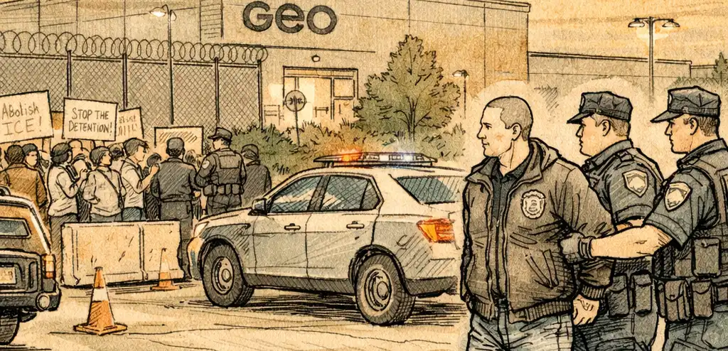 ICE Detention Center Employee Arrested for Shooting Protester