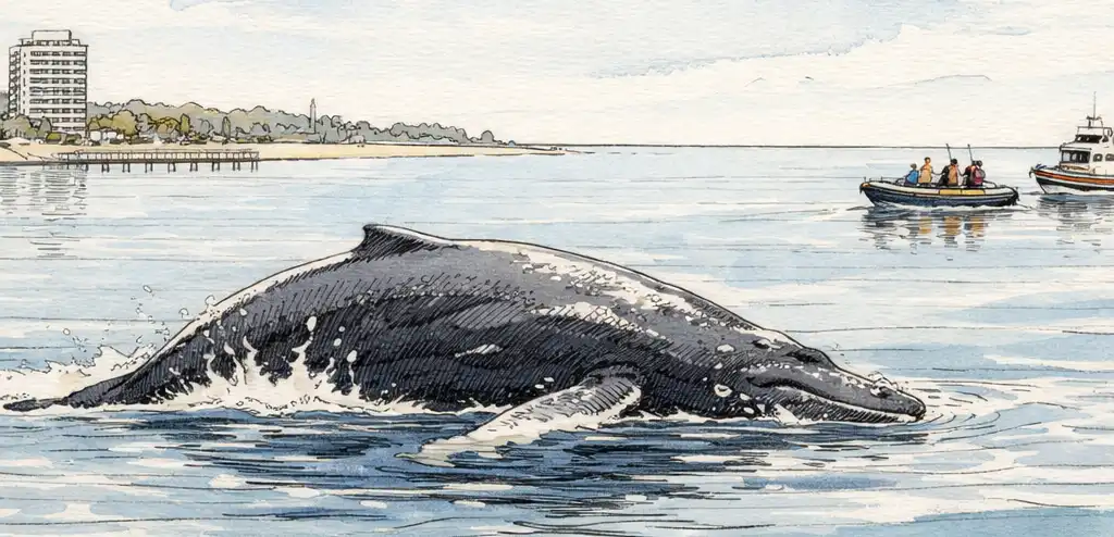 Humpback Whale Frees Itself After German Rescue Efforts