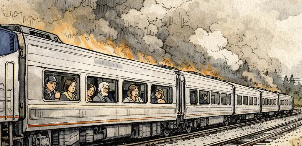 Florida Wildfire Halts Amtrak Train