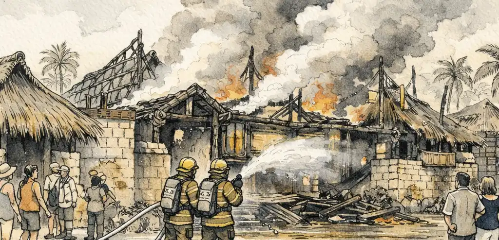 Fire Kills Italian Tourist, Destroys Caribbean Resort