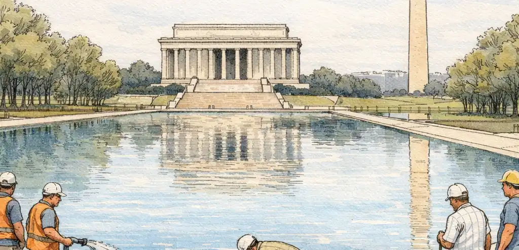 Trump Completes Reflecting Pool Renovation