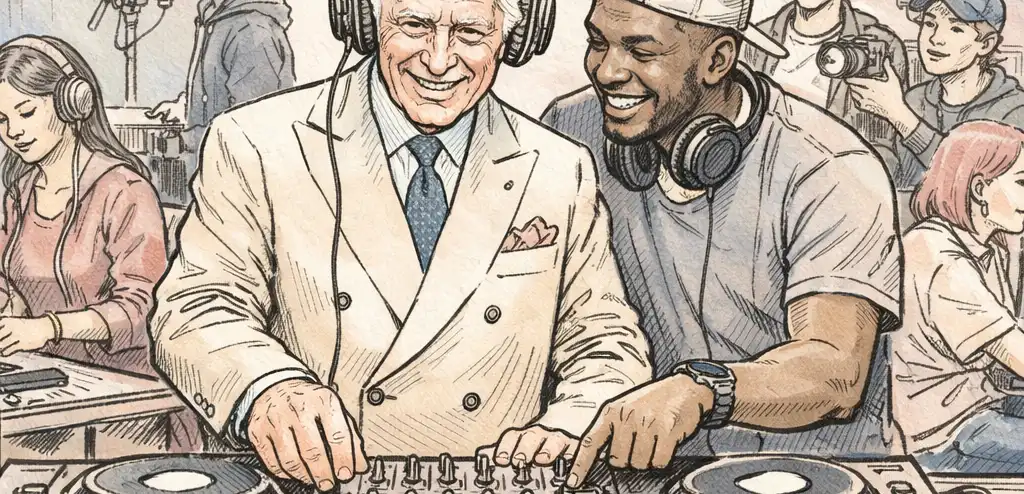 King Charles Tries DJing During Manchester Visit