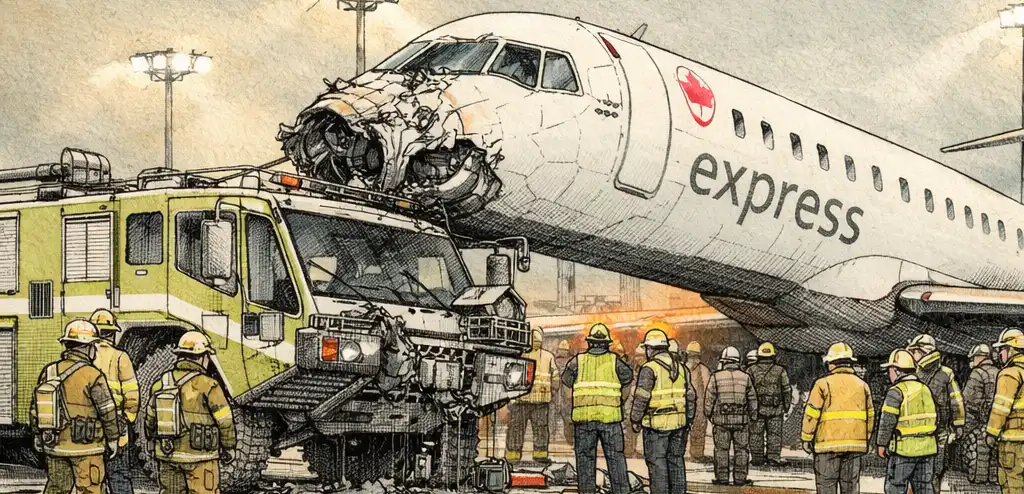 Air Canada Jet Collides with Fire Truck at LaGuardia; Two Pilots Killed