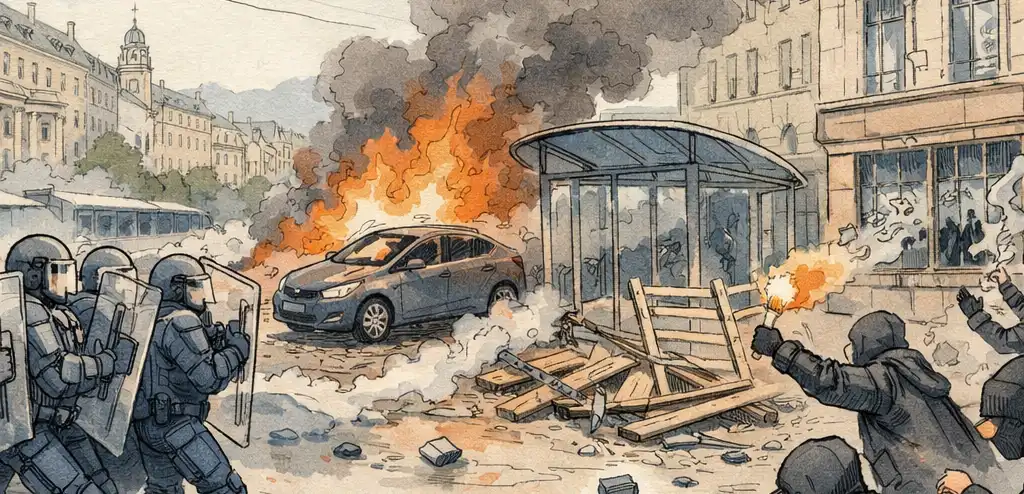 Protesters Clash with Police in Geneva Ahead of G-7 Summit