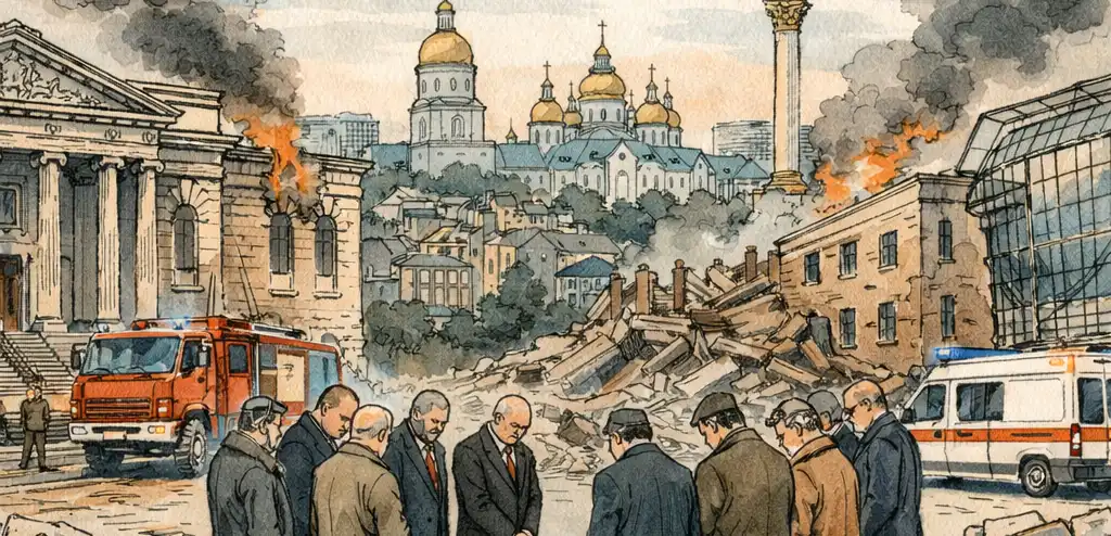 Russia Targets Kyiv Sites in Retaliation for Drone Attacks