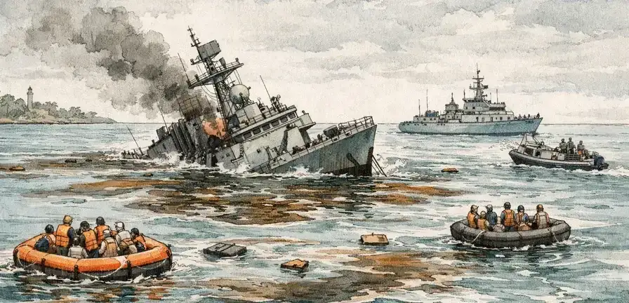 U.S. Submarine Sinks Iranian Warship in International Waters