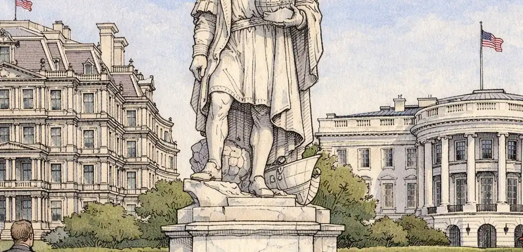 Trump Installs Columbus Statue Near White House