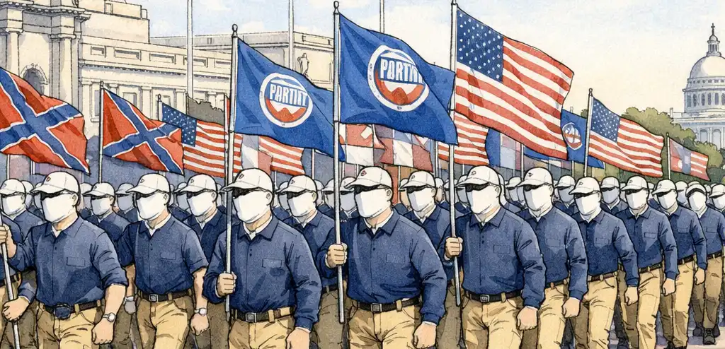 Patriot Front Marches Through DC on July 4