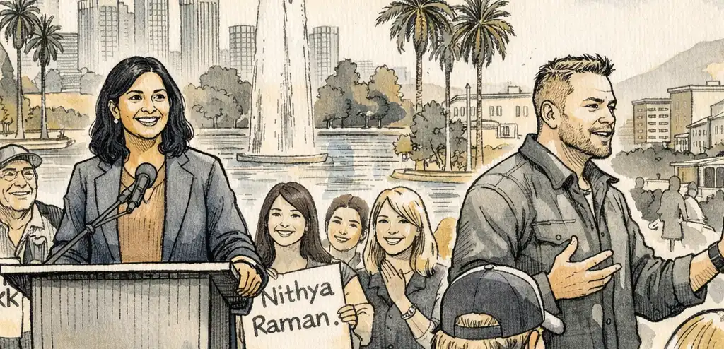 Raman Narrows Gap on Pratt in LA Mayor Race