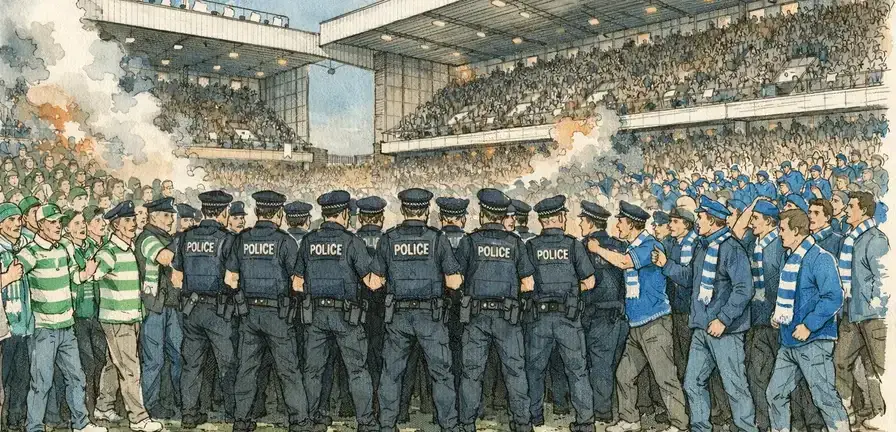 Rangers and Celtic Fans Clash on Pitch After Scottish Cup Tie