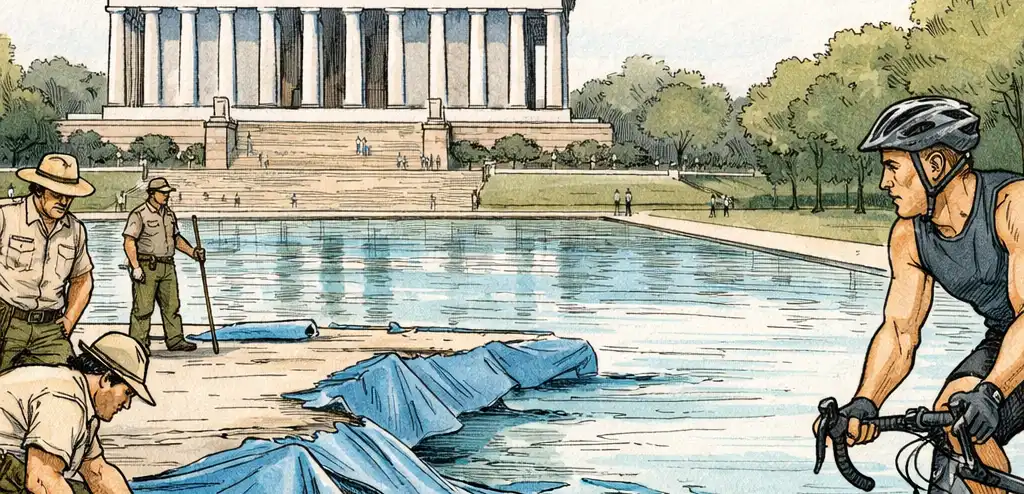 Olympian Hearn Indicted for Reflecting Pool Vandalism