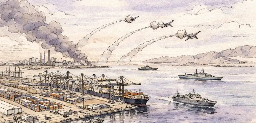 Gulf States Intercept Missiles as Iran Threatens Ports