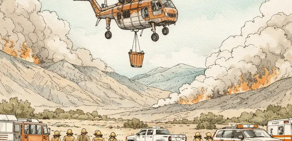 Helicopter Battling Utah Wildfire Crashes
