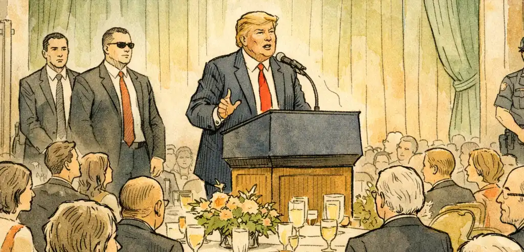 Trump Attends Rescheduled WH Correspondents' Dinner