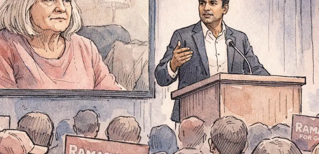 Ramaswamy Defends Ad Featuring Acton's Estranged Mother