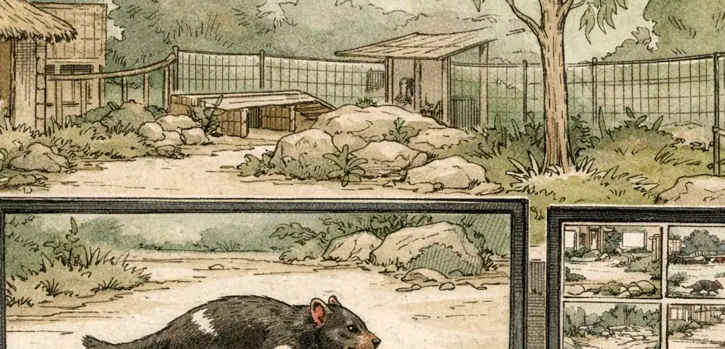 Tasmanian Devil Mary Escapes Wildlife Park