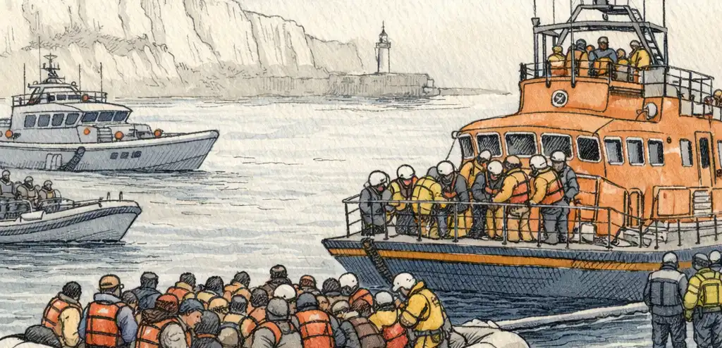 Migrant Boat Intercepted Near Dover Amid Protests