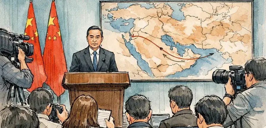 China Responds Cautiously to U.S.-Israeli Strikes on Iran