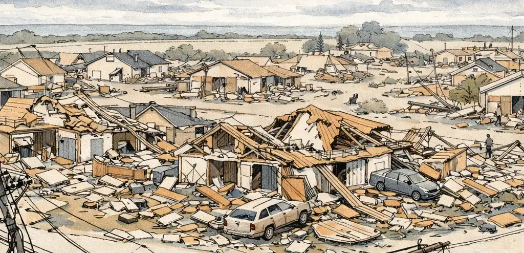 Tornado Damages 40 Homes in Enid