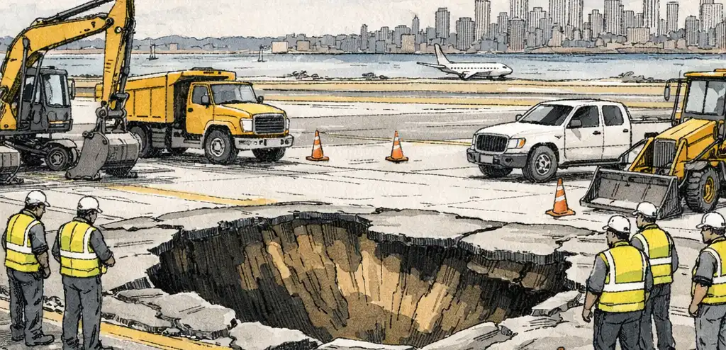 Sinkhole Shuts LaGuardia Runway