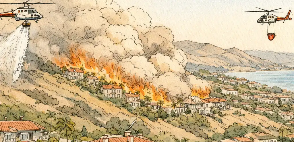 Norte Fire Burns Homes in Orange County Amid Santa Ana Winds