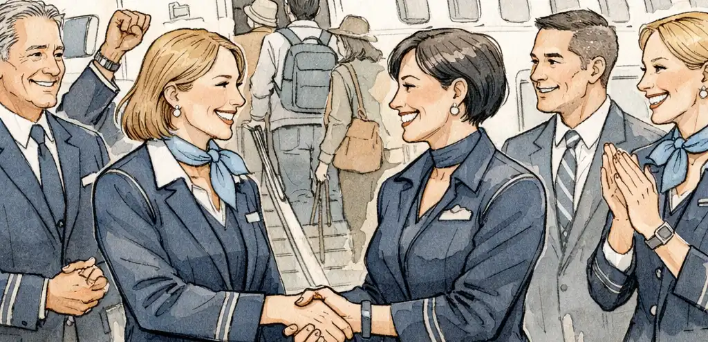United Flight Attendants Ratify Contract with 31% Pay Hike