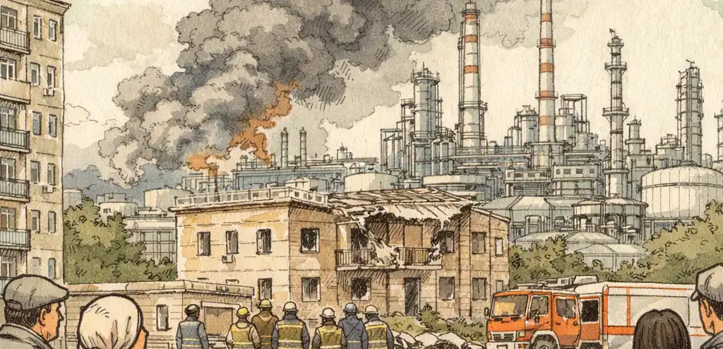 Ukrainian Drone Strike Kills 12 in Russian Oil Hub