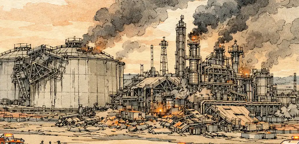 Iranian Strikes Knock Out Qatar's LNG Capacity