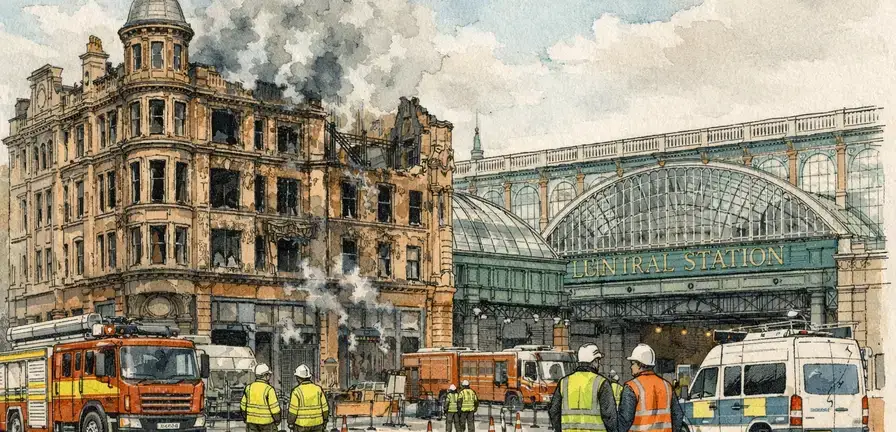 Glasgow Central Station Closure After Fire