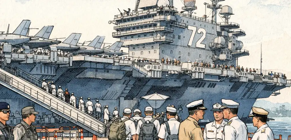 USS Abraham Lincoln Docks in Thailand After Record Deployment