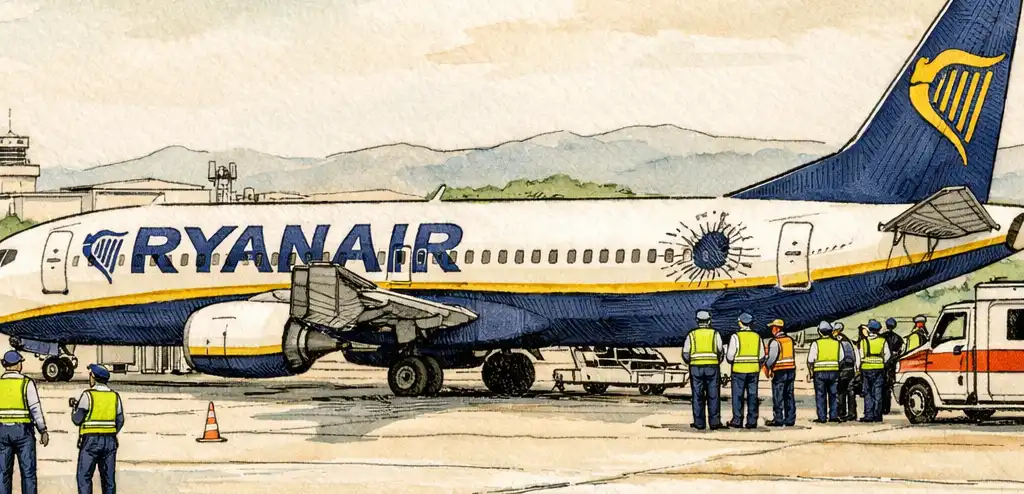 Ryanair Flight Returns After Window Shatters Mid-Air