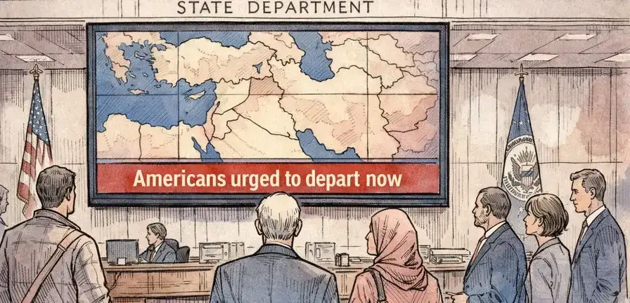 U.S. Urges Americans to Leave Middle East Amid Iran War